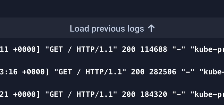 Previous Logs Indicator